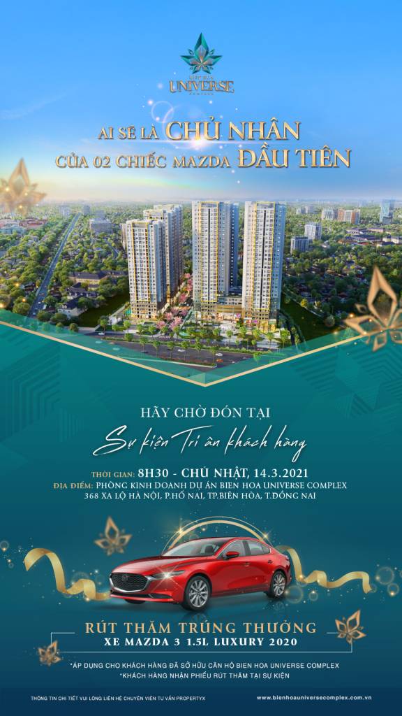 Mua Nhà Đẹp - TẶNG Xe Sang - Khai lộc đầu Xuân - Chọn nhà như ý cùng Biên Hòa Universe Complex King Real
