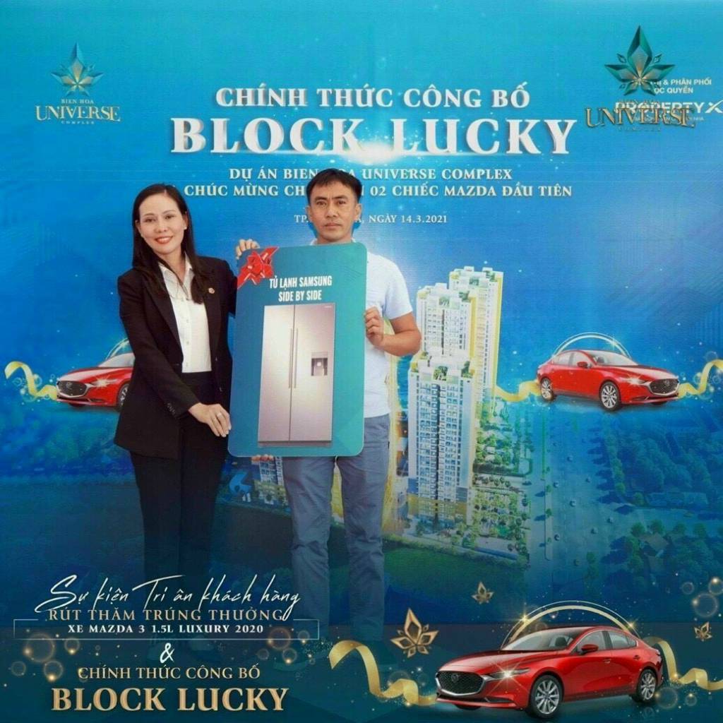 2 Chiếc xe Mazada đã có chủ nhân tại sự kiện Tri ân Khách hàng và công bố BLOCK LUCKY - Biên Hòa Universe Complex King Real